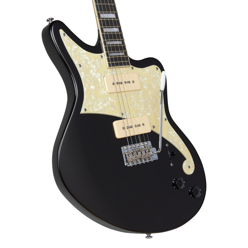 D'Angelico DAPBEDBLFCTR Guitare électrique (Flacon noir)