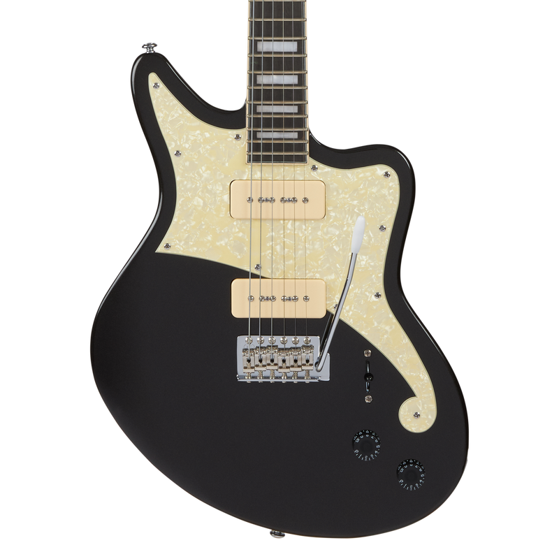 D'Angelico DAPBEDBLFCTR Guitare électrique (Flacon noir)