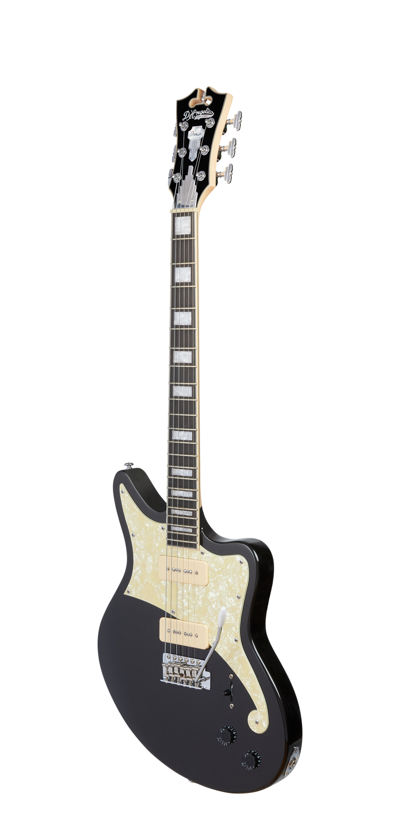 D'Angelico DAPBEDBLFCTR Guitare électrique (Flacon noir)