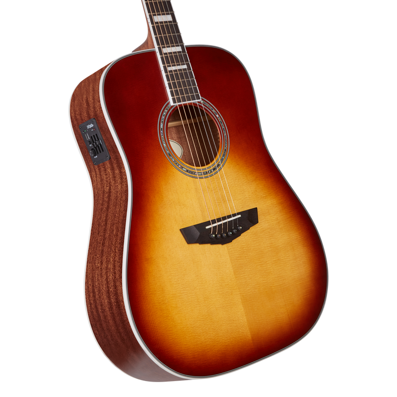 D'Angelico DAPD300ITBAPS PREMIER LEXINGTON Series - Guitare électrique acoustique Lexington Dreadnought - Iced Tea Burst