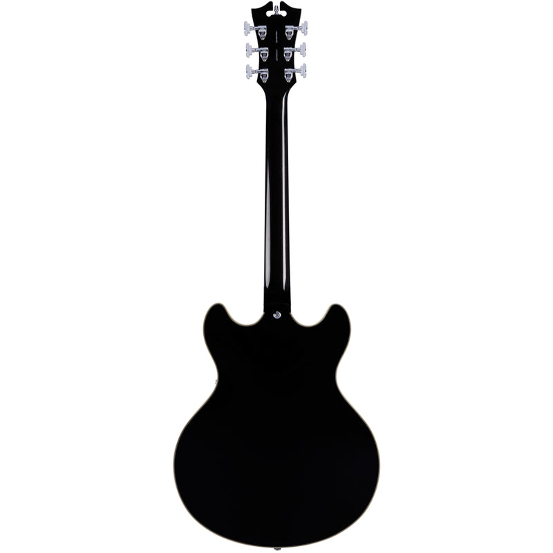 D'Angelico PREMIER DC Series Semi Hollow-Body Electric Guitar (Black Flake)