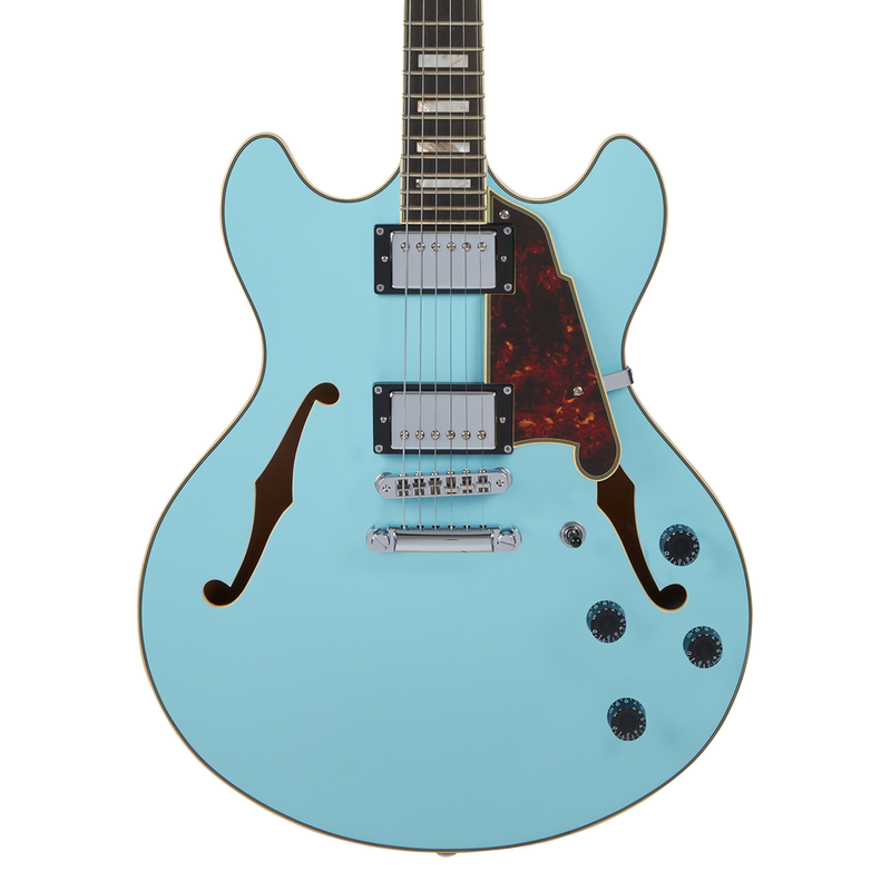 D'Angelico DAPDCSKBCS Guitare électrique semi-creuse (bleu ciel)