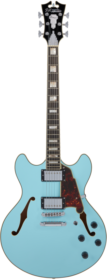 D'Angelico DAPDCSKBCS Guitare électrique semi-creuse (bleu ciel)