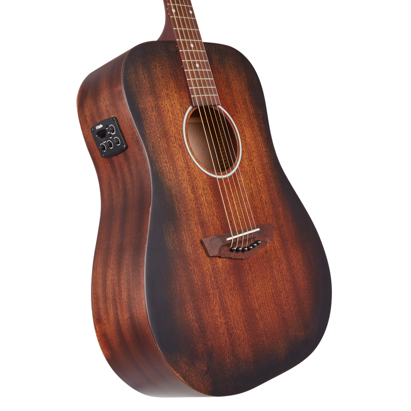 D'Angelico DAPLSD300AGDCP PREMIER LEXINGTON Series - Guitare électrique acoustique Lexington LS Dreadnought - Acajou vieilli