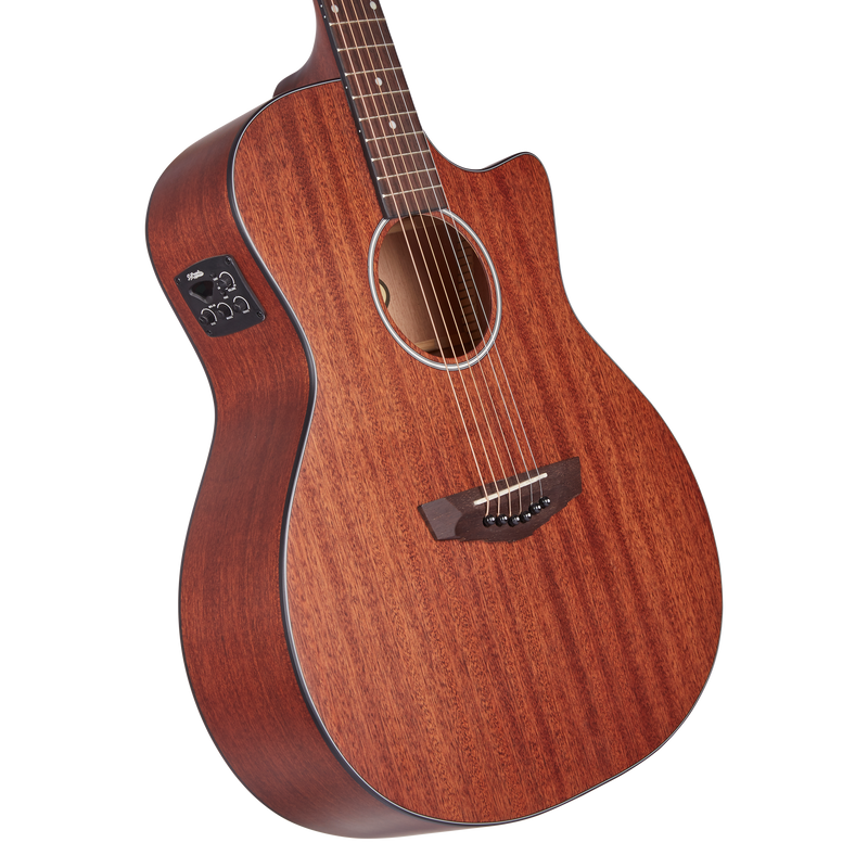 D'Angelico DAPLSG200MAHCP PREMIER GRAMERCY Series - Guitare électrique acoustique Gramercy LS Grand Auditorium CE - Acajou satiné