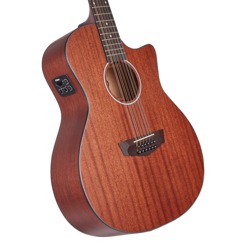 D'Angelico PREMIER FULTON Series 12-String Acoustic Electric Guitar (Mahogany Satin)