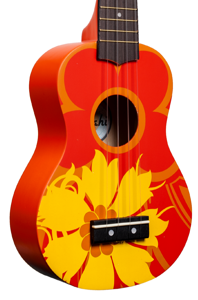 Amahi DDUK5 Tropical Orange Flower Soprano Ukulele
