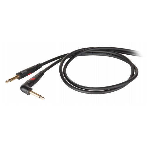 DieHard DHG120LU5 GOLD Câble d'instrument mono droit 6,3 mm vers angle droit 6,3 mm mono - 5 m