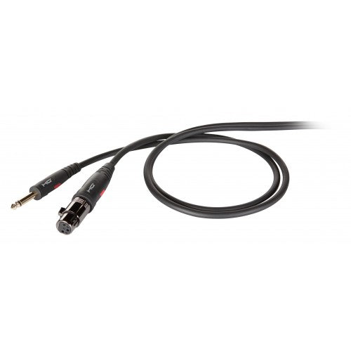 Câble asymétrique professionnel DieHard DHG200LU5 GOLD 6,3 mm mono vers XLR 3 broches femelle - 5 m