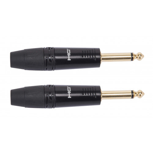 DieHard DHJ63MBK2 ONEHERO Prise jack mono 1/4" noir - Paquet de 2