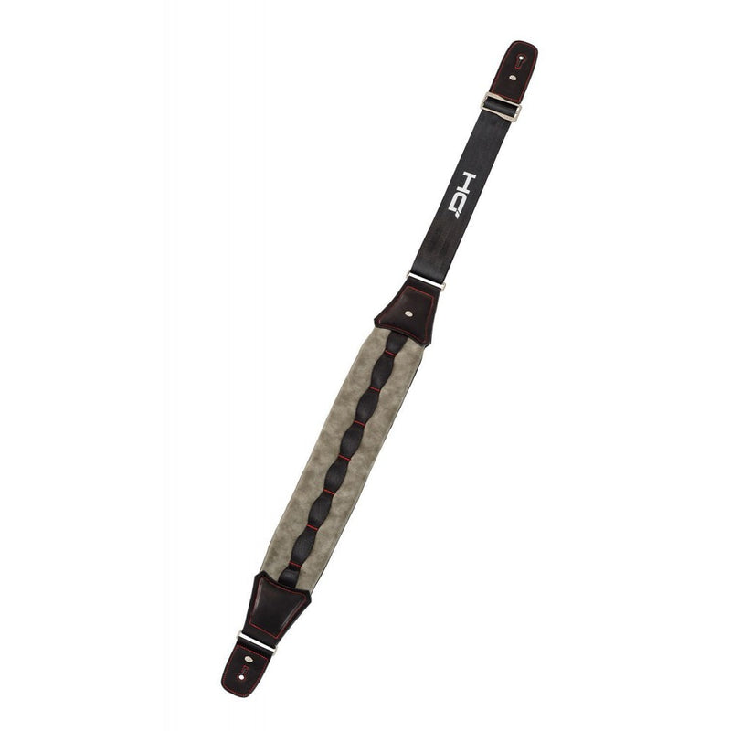 DieHard DHSTRAP400GRS SUPERB Sangle de guitare courte en nylon/polyester/néoprène (gris/noir)