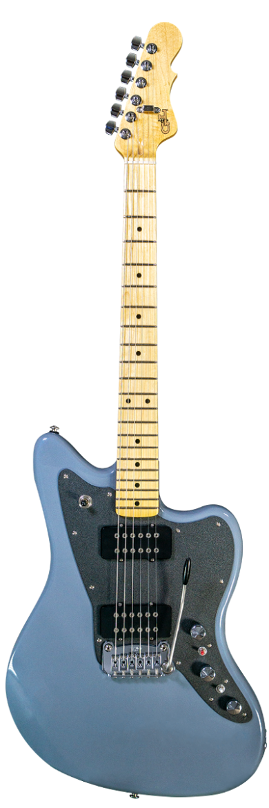 G&amp;L FULLERTON DELUXE DOHENY V12 Corps en pin avec manche en érable Guitare électrique - Gris perle 