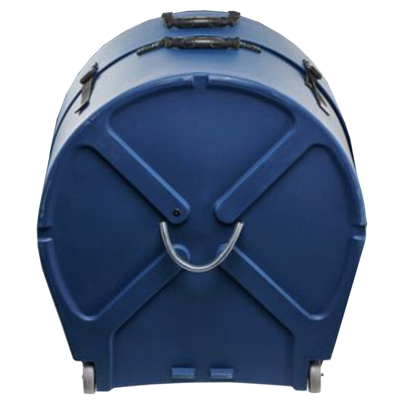 Hardcase HNP22BDB 22" Bass Drum Case with Wheels and Pull Handle (Dark Blue)