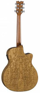 Dean Guitar EQAL GN Exotica Body Style Left-Handed Acoustic Electric Guitar (Gloss Natural)