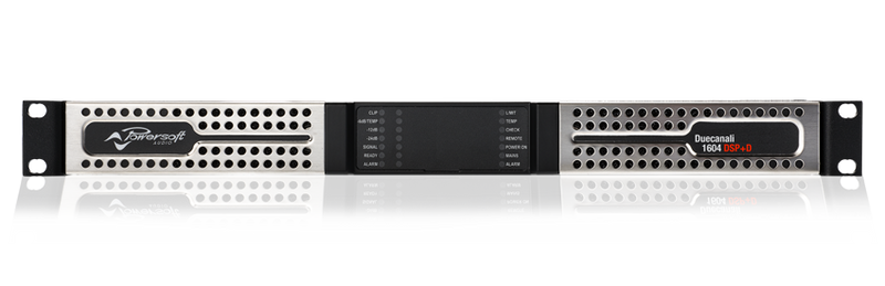 Powersoft DUECANALI 1604 DSP+D 2-Channel Power Amplifier for Lo-Z and Hi-Z transducers - Red One Music