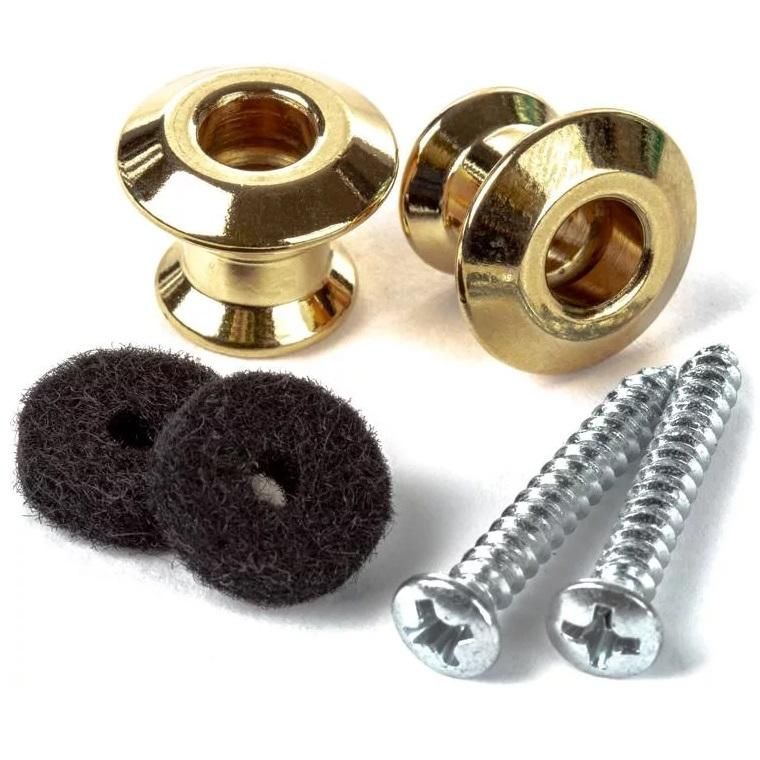 Dunlop 2PSLS034G STRAPLOK® Dual Design Strap Button Set - Gold