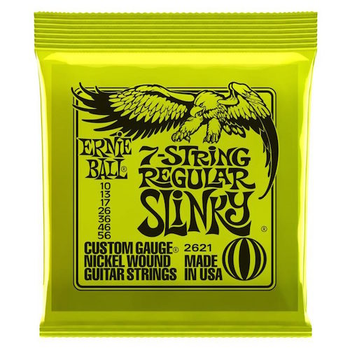 Ernie Ball 2621Eb Nickel 7-String Reg Slinky 010-056 - Red One Music