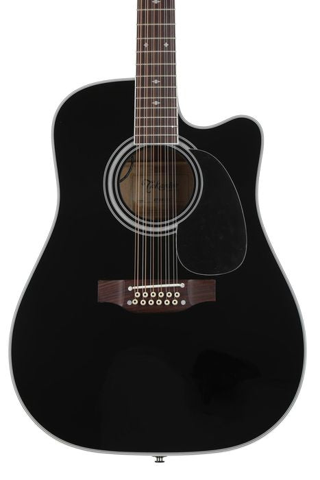 Takamine EF381SC Dreadnought CA Legacy Series - Dreadnought Cutaway Acoustic-Electric Guitar - Black