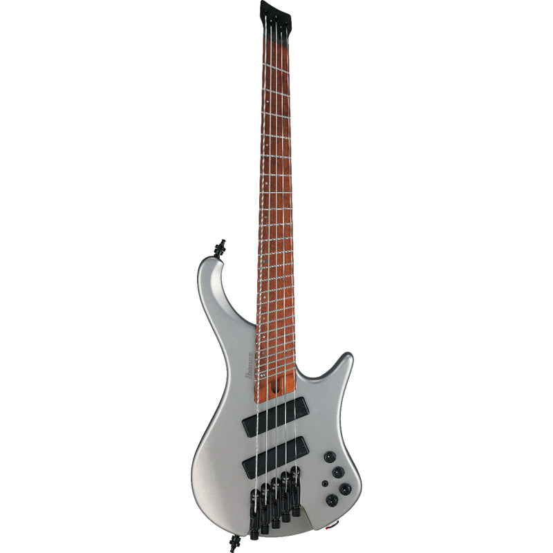 Ibanez EHB1005SMSMGM EHB Series 5 cordes – Guitare basse électrique avec frettes en éventail – Gris métallisé mat avec sac