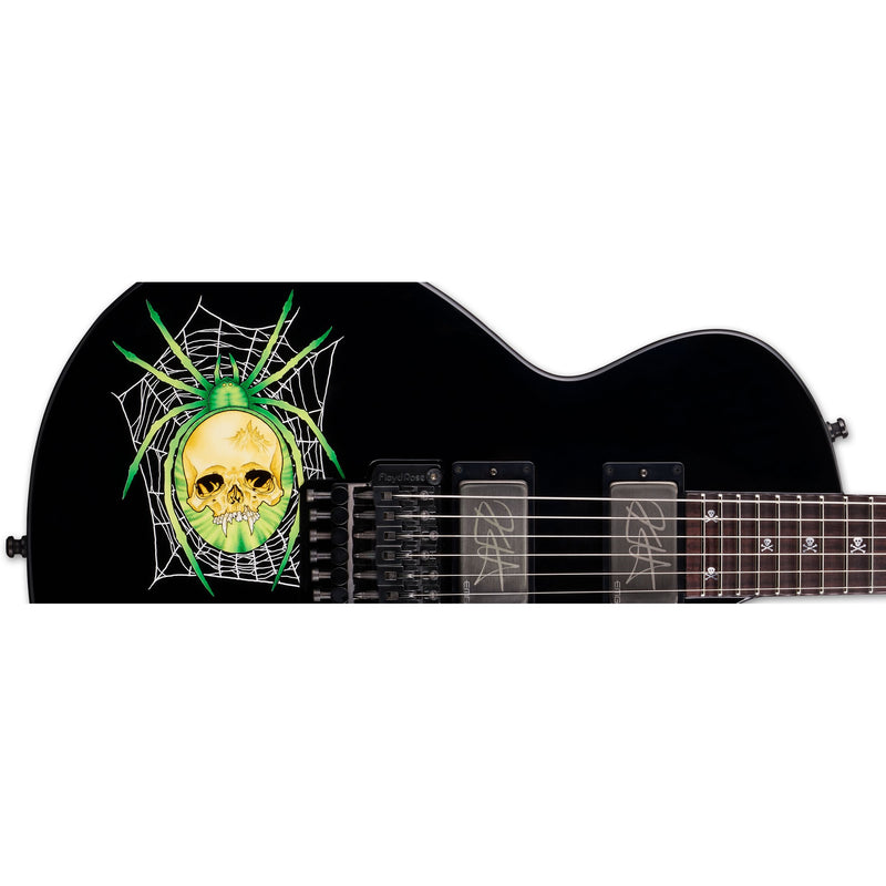 Guitare électrique Signature ESP KH-3 SPIDER 30e anniversaire (noir avec graphique Spider)