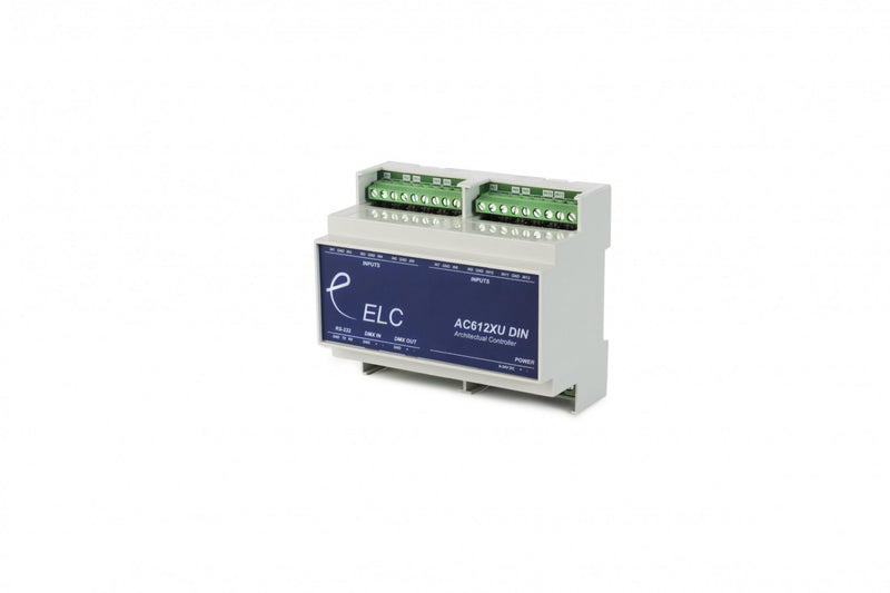 ELC AC612DIN Contrôleur DMX 12X 512 DMX CONNECTIONS DE DIN-RAIL Mémoire de canal DMX USB