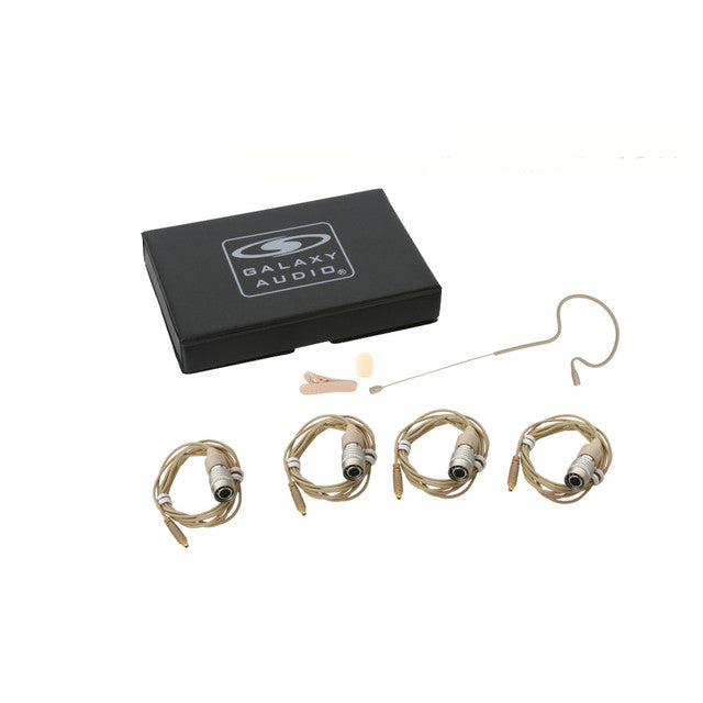Galaxy Audio ESM4-OBG-4SEN Single Ear Ored Omni Headset Mic avec 4 câbles - Sennheiser
