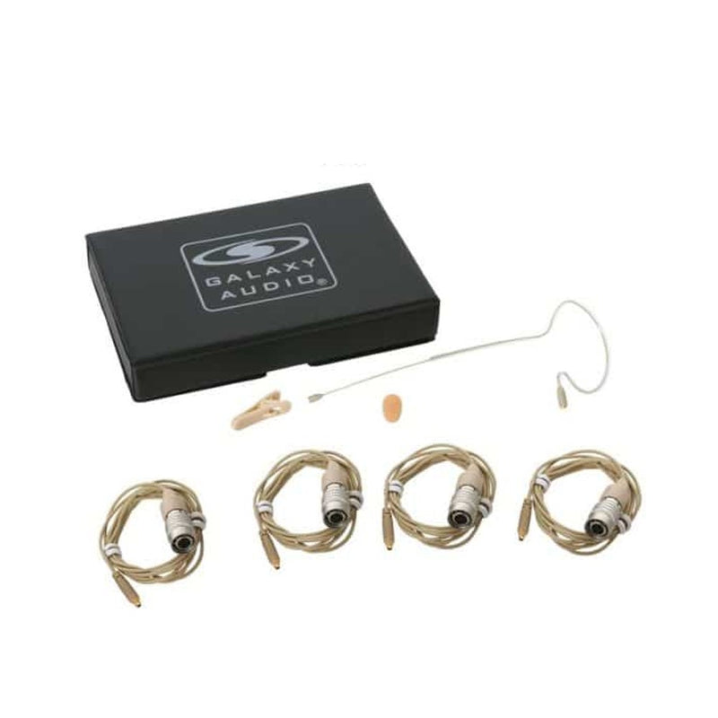Galaxy Audio ESM8-OBG-4AT Single Ear Omni-Directional Earset Microphone with 4 Cables for Audio-Technica