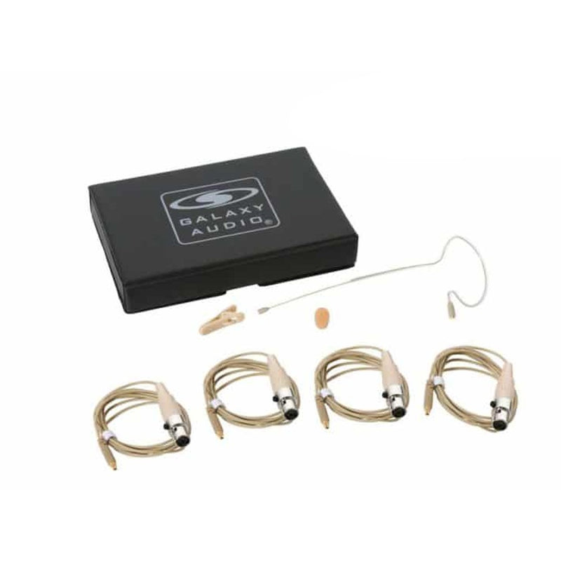 Galaxy Audio ESM8-OBG-4SHU Single Ear Omni-Directional Earset Microphone with 4 Cables for Shure