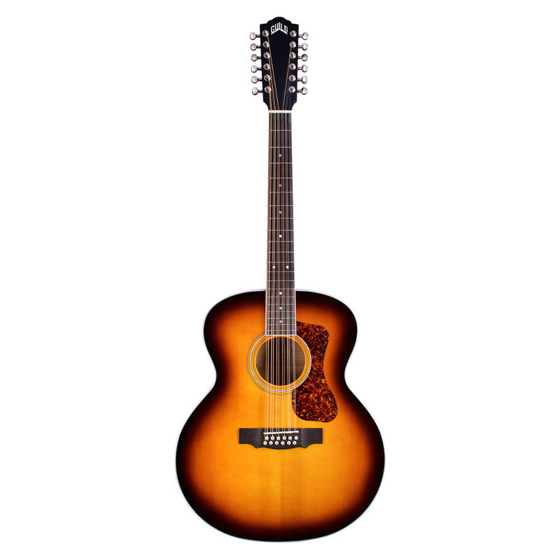 Guild F-2512E Maple ATB Westerly - Jumbo Body Acoustic Guitar - Antique Burst Gloss