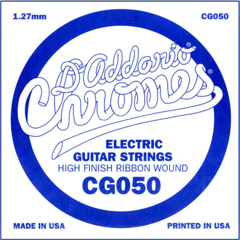 D'Addario CG050 XL Flat Wound Single Electric Guitar String - .050 Gauge