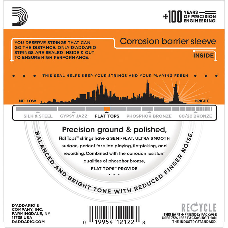 D'Addario EFT15 Top Flat Top Resophonic Guitar Strings - Phosphor Bronze 10-47