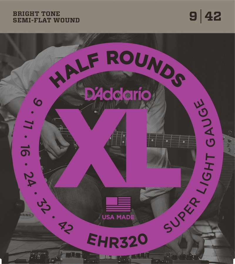 D'Addario EHR320 Half Rounds Guitar Guitar Strings - Super Light 9-42