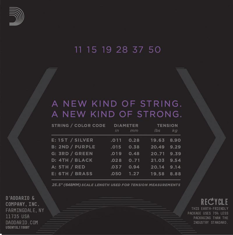 D'Addario NYXL1150 Electric Guitar Strings - Balanced Medium 11-50