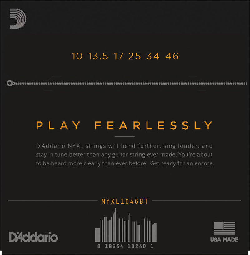 D'Addario NYXL1046BT Cordes de guitare électrique enroulées en nickel – Tension équilibrée 10-46