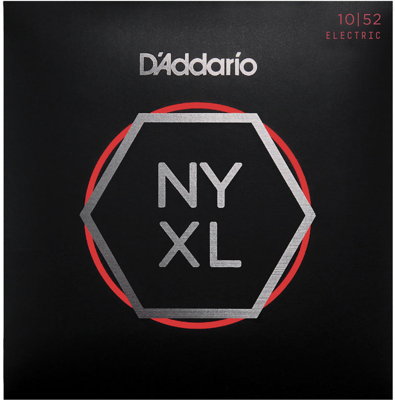 D'Addario NYXL1052 Cordes de guitare électrique enroulées en nickel – 10-52 dessus léger/bas lourd