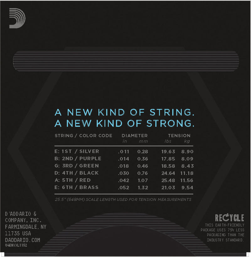 D'Addario NYXL1152 Nickel Wound Electric Strings - Medium Top/Heavy Bottom 11-52