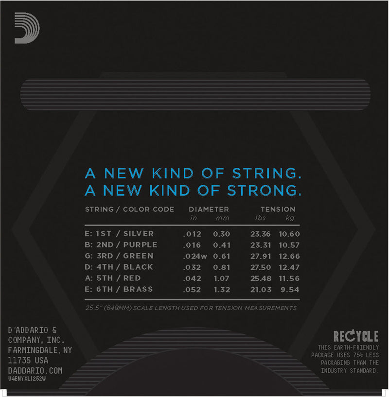 D'Addario NYXL1252W Nickel Wound Electric Strings - Light 12-52