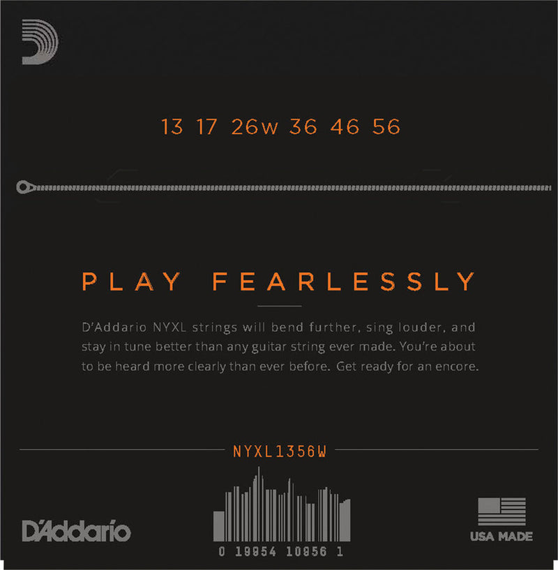 D'Addario NYXL1356W Nickel Wound Electric Strings - Medium Wound 13-56
