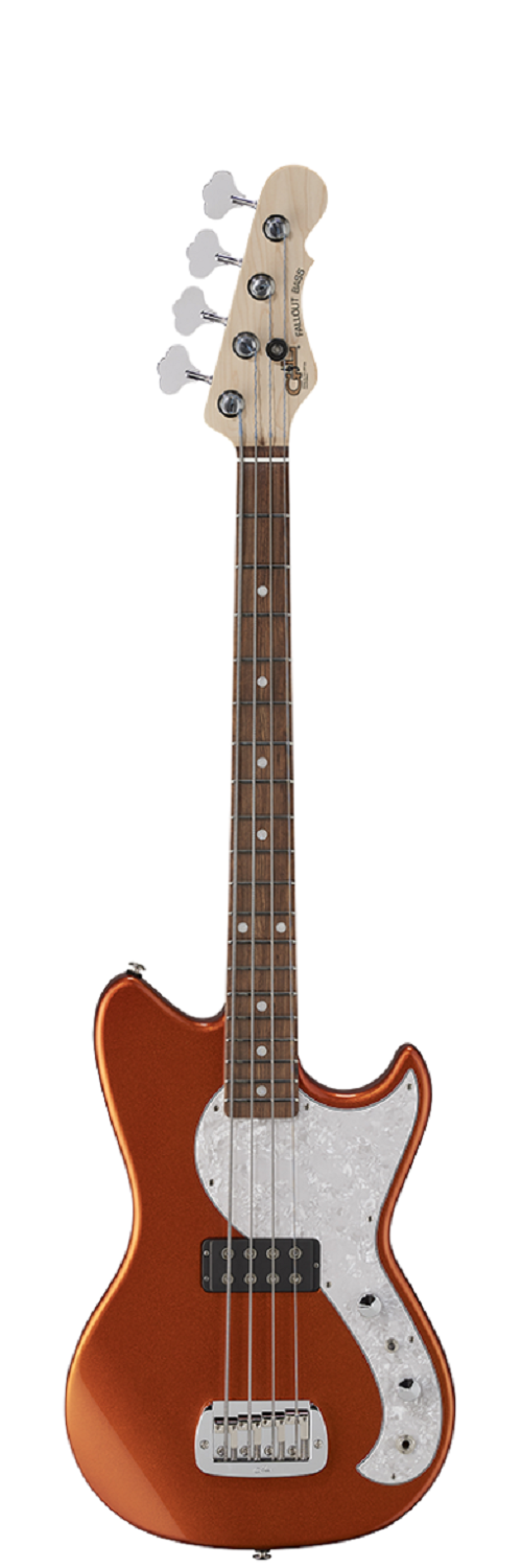 G&L FULLERTON DELUXE FALLOUT BASS Alder Body w/ Caribbean Rosewood Fretboard Electric Bass Guitar - Tangerine Metallic