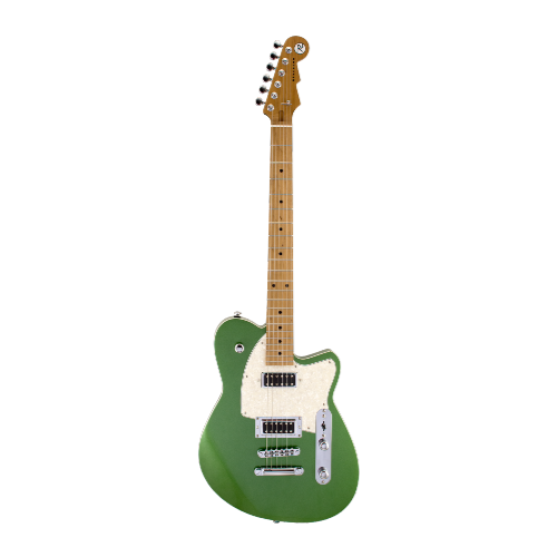 Reverend FLATROC Guitare électrique avec Reverend Revtron Humbuckers - Metallic Emerald