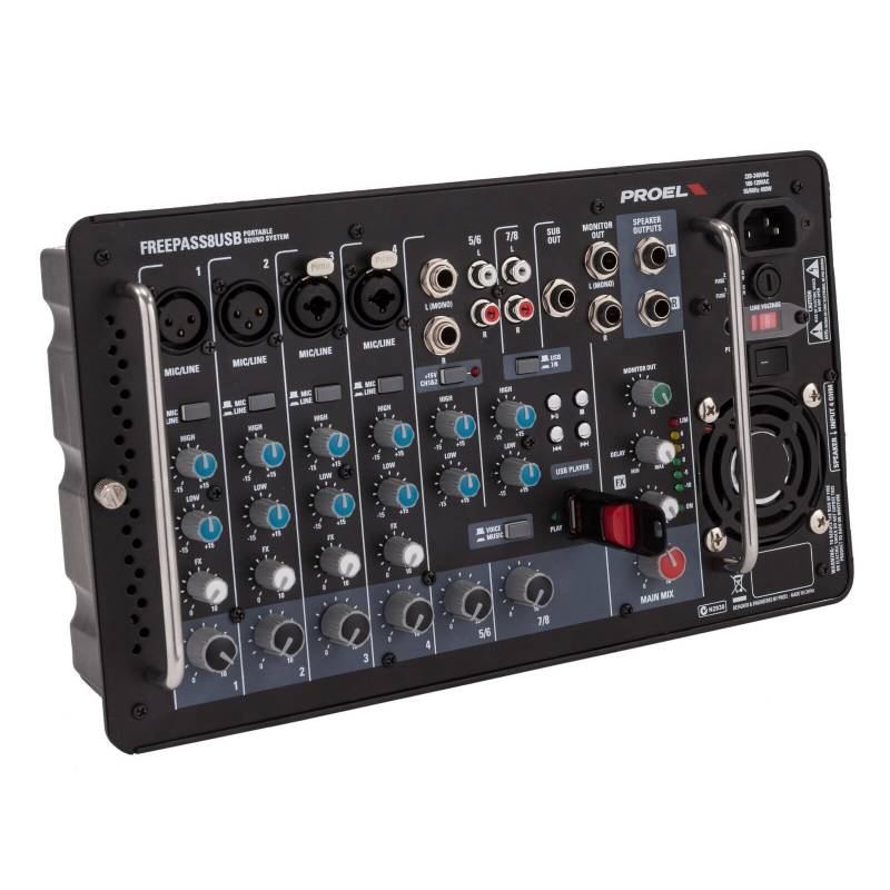Proel FREEPASS8USB FREE Series All-In-One Portable Sound System