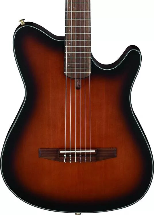 Ibanez FRH10NBSF Guitare électro-acoustique en nylon Thinline (Brown Sunburst)