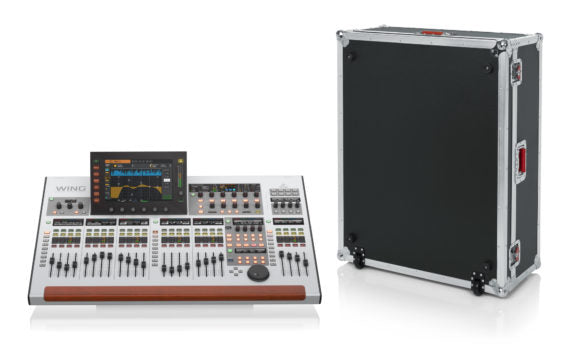 Gator GTOURWINGNDH ATA Flight Case for Behringer Wing Digital Mixer w/ Casters, No Doghouse
