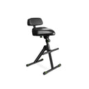 Gravity GR-GFMSEAT1BR Tabouret réglable en hauteur avec pied et dossier 