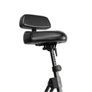 Gravity GR-GFMSEAT1BR Tabouret réglable en hauteur avec pied et dossier 