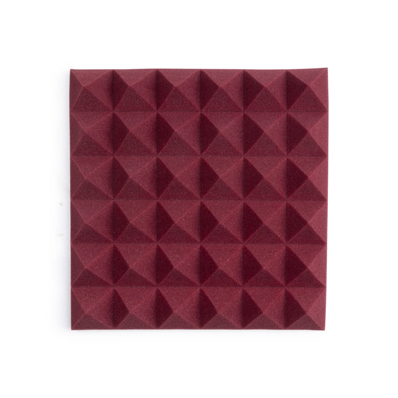 Gator Frameworks GFW-ACPNL1212PBDY-2PK 12X12 "Panneau pyramide acoustique - Bourgogne, 2 pack