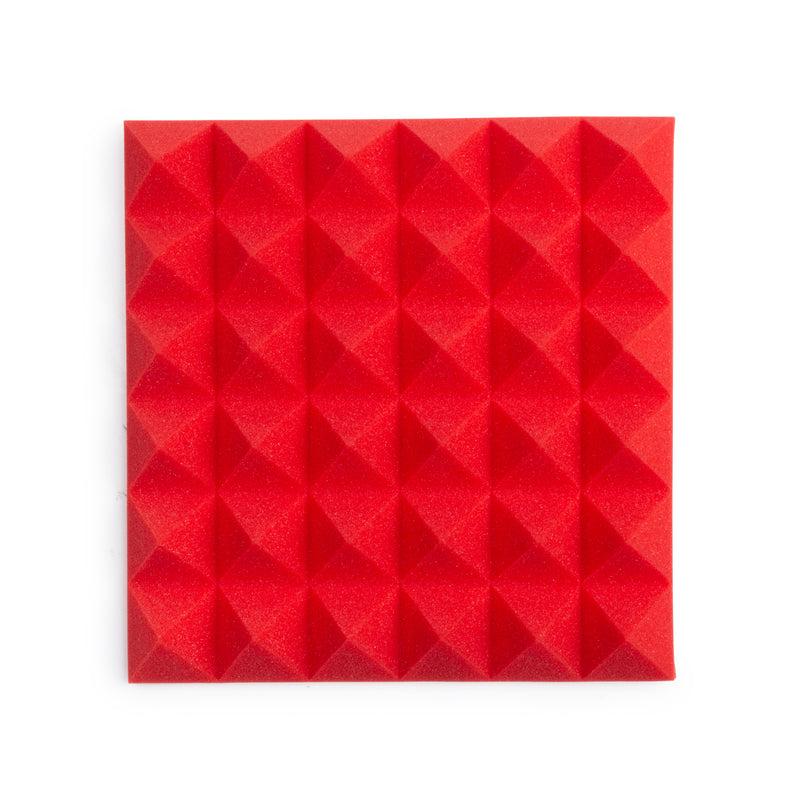 Gator Frameworks GFW-ACPNL1212PRED-8PK 12X12 "Panneau pyramide acoustique - rouge, 8 pack