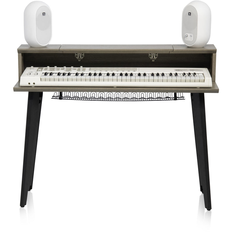 GATOR GFW-ELITEKEYTBL61 GRY ELITE MEUBLES SERIE Table du clavier - 61-note, Driftwood Gray
