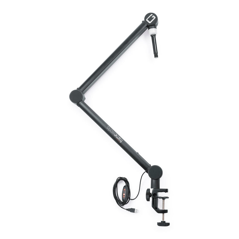 Gator GFW-MIC-BCBM4000 Deluxe Desk Stand With Boom & LED Light (DEMO)
