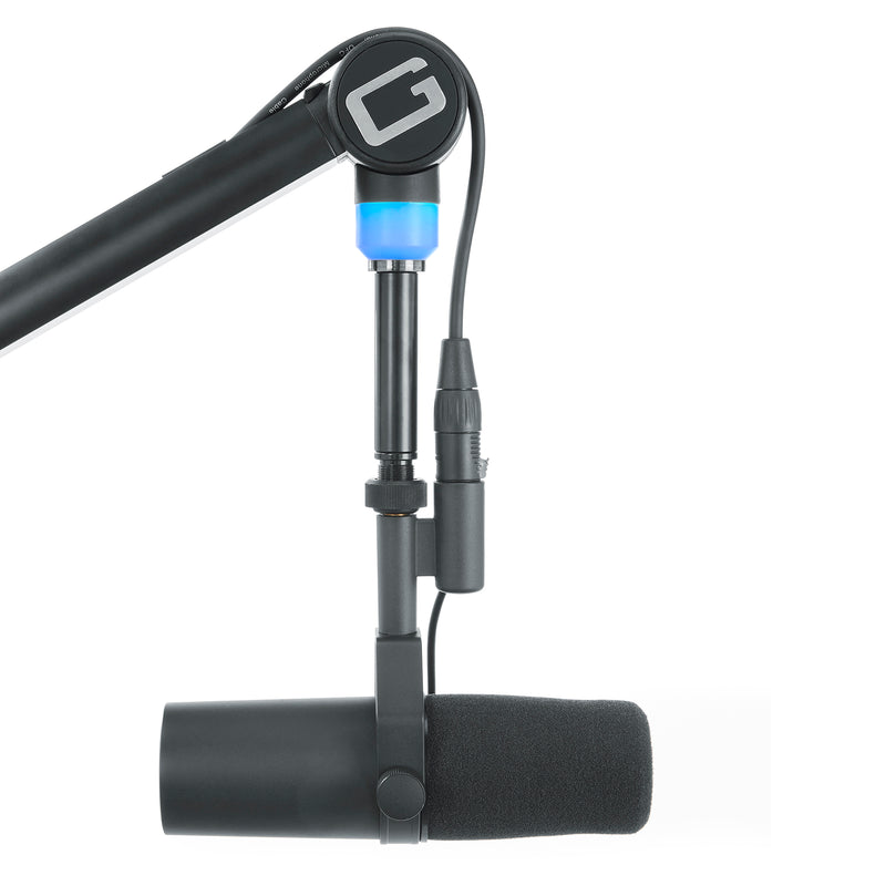 Gator Frameworks GFW-MIC-BCBM4000 Deluxe Desk Mounted Broadcast Stand w/ Boom & LED Light